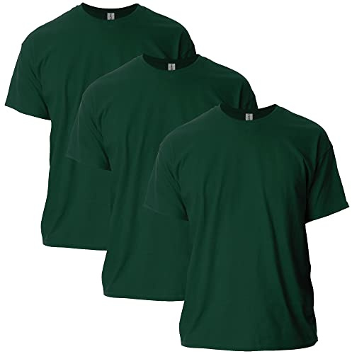 Gildan Men's Heavy Cotton Long Sleeve T-Shirt, Style G5400, 2-Pack, Forest Green, X-Large