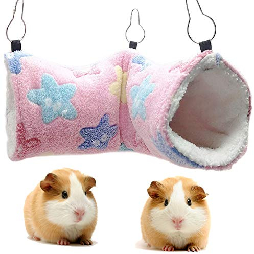 Kleintierkäfig-Hängematte, NALCY Kleine Tiere-Hängematte, Hängender Tunnel für kleine Tiere, Hamsterkäfig-Zubehör, Gemütliches Kleintierbett für Chinchilla, Papagei, Zucker, Frettchen, Ratten, Hamster