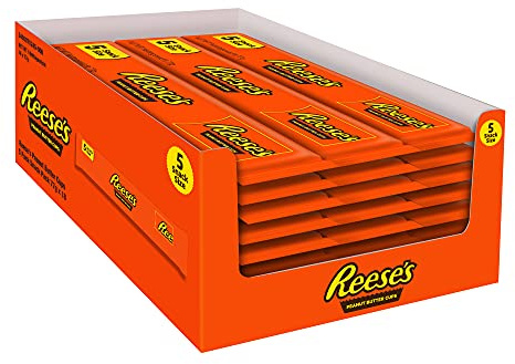 Reese's Peanut Butter Cup 5er Snack, 18er Pack (18 x 77g) – Multipack Variante und perfekt zum Teilen, die legendäre Ikone aus den USA