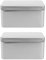 Doitool Tapa de caja de lata de metal, 2 recipientes grandes, soporte para guardar llaves de coche de té, galletas, plata