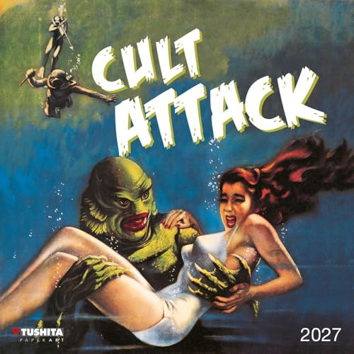 CALENDRIER 2027 AFFICHE VINTAGE FILM HORREUR - DRACULA - CYCLOPE - ENVAHISSEURS - HORREUR CULTE - (TS) + offert un agenda de poche