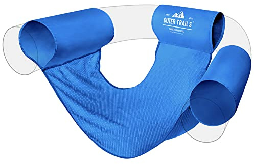 Outer Trails Sling Mesh Chair for Jumbo Swimming Pool Noodles- 2 Pack (Dark Blue)