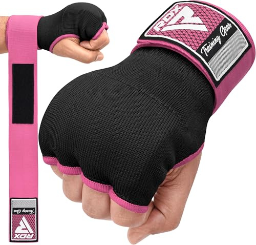 RDX Gel Vendas Boxeo Guantes Interiores, 75cm Elástico Correa de Muñeca Soporte Cinta, Vendaje Envolturas Protector Wraps, Muay Thai MMA Kick Boxing Artes Marciales Puñetazos, Hombre Mujere