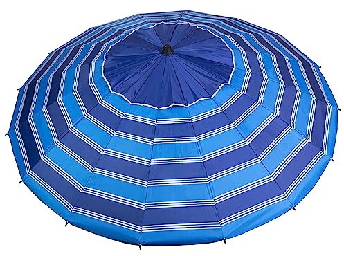 Creaciones Llopis Sombrilla Playa Grande Antiviento 240 cm., 220 cm. y 200 cm. (200 cm., Azulón)
