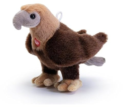 Trudi 52237 Sweet Collection Mini Plüsch Adler ca. 9 cm, Größe XXS, Stofftier mit weichen Materialien und liebevollen Details, Plüschtier mit Schlaufe als Anhänger, Kuscheltier für Kinder, Braun