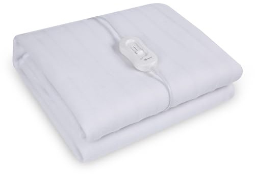 PureMate Luxury Comfort, Single Size Electric Blanket - Microfleece Soft Touch, Heated Fitted Mattress Underblanket - 3 Heat Settings, Machine Washable - 65 x 135cm