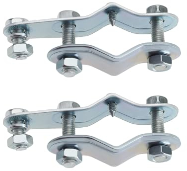 The Lord of the Tools 2 Stück Fahrrad-Dynamo-Halter Fahrrad-Metallbirnenhalterung Passend für 11 Mm–25 Mm Fahrrad-Vorderradgabeln Silberfarbene Feste Gabeln