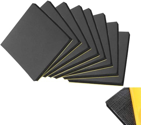 8Pcs Foam Sheets Self Adhesive - 20mm Thick- 150mm x150mm,Floor Protector Pads,Furniture Pads Non-Slip,Thick Closed Cell Foam Neoprene Rubber Sheets Pads Insulation Anti Vibratio