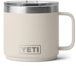 YETI Rambler 14 oz Ceramic Lined Stackable Mug, Cape Taupe