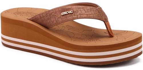ONCAI Sandalias de Plataforma Mujer Chanclas con Tacón de Cuña Sandalias de Verano con Suela de Goma Cómoda para Caminar al Aire Libre