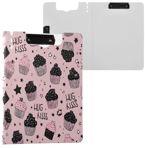 Appunti pieghevoli Y2k Torte Piccolo Minimalista A4 Appunti con Raccoglitore Doppia Clip Portapenne Ufficio Clip Board con coperchio