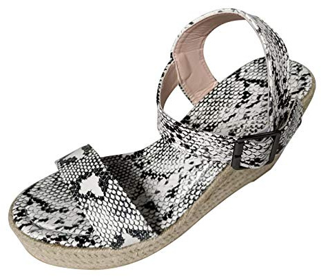 Generiska ortopediska sandaler damer eleganta, sandaler damer plattform sandaler kilsandaler ankelremmar sommarskor öppen tå strandsandaler tjock sula sandalett linnesula kilsandaler