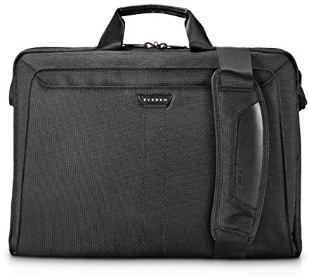 Everki Lunar – Laptoptasche für Notebooks bis 18,4 Zoll (46,7 cm) mit Akten- und Zubehör-Fach, Trolley-Lasche und wasserabweisendem Außenmaterial, Schwarz