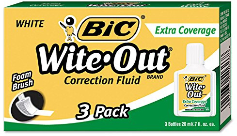 BIC Extra-Coverage Wite-Out Brand Correction Fluid