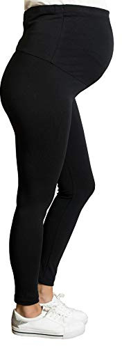 M.M.C. Leggings premaman, termici coprenti da donna per la vita quotidiana e lo sport Nero S