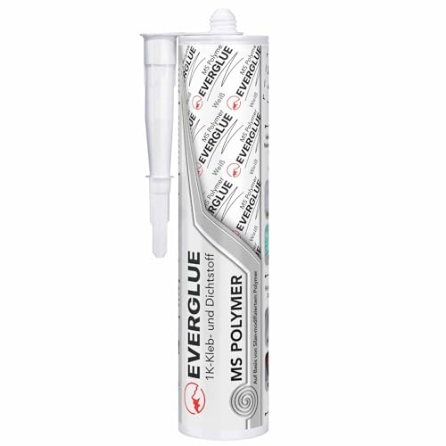 Everglue 1K MS Polymer Klebstoff Dichtstoff UV-beständig 440g Kartusche (weiß)