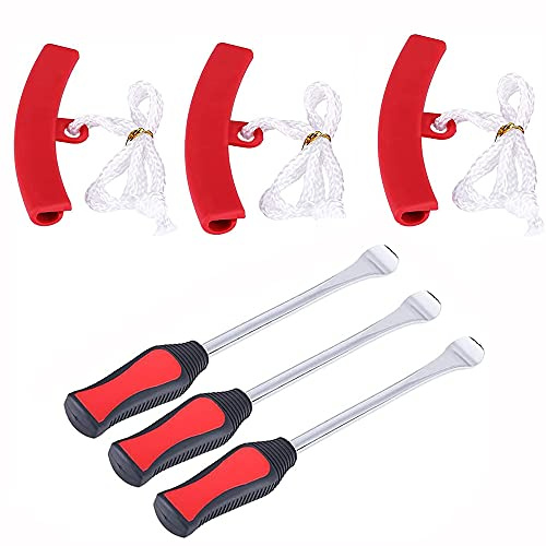 ANCLLO 11.4inch Tire Spoons Motorcycle Tire Changing Tools Bike Tire Iron Levers Repair Kit with 3 Pcs Rim Protectors