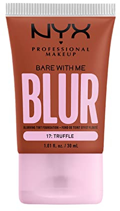 NYX Professional Makeup Blurring Tint Foundation, Medium Coverage, Matte Finish, With Niacinamide, Matcha and Glycerin, 12 Hours Hydrating, Bare With Me Blur, 30 ml, Shade: Truffle