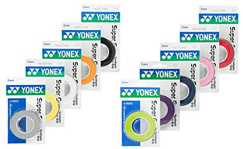 YONEX Super GRAP Schläger Overgrip (Grün, 3er-Pack)