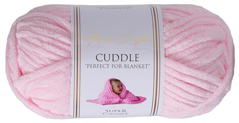 Utopia Crafts Cuddle Super Chunky Chenille Soft Yarn 100g (Baby Pink)