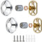Bar Valve Fixing Kit, 1 Pair Chrome BSP Wall Mounting Bar with Cover for Bar Shower Valves, Fitting Fixing Plate for Shower Mixer Taps Wall Mounted