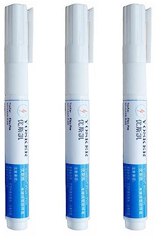 3pcs No Clean Soldering Pen Rosin Solder Pen for Electronics Tabbing Wiring Solder, Welding Maintenance of PCB Board, Liquid Solder Pen, Solder Braid Wick Liquid Solder Flux.