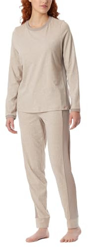 Schiesser Damen Schlafanzug Lang Baumwolle-Nightwear Pyjamaset, Natur_181242, 46