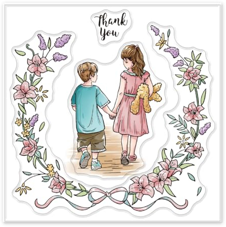 GLOBLELAND Transparente Stempel „Menschen“ Für DIY Scrapbooking, Girlande, Silikon, Transparente Stempel, Siegel, Transparente Stempel Für Karten, Fotoalbum, Tagebuch, Heimdekoration