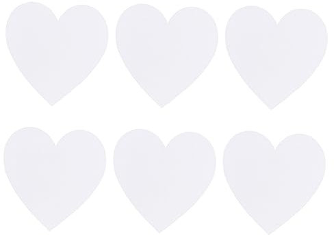 NUOBESTY 6pcs Heart Shape Oil Painting Board Pure Cotton Painting Tools for Boys and Girls Drawing Pad and Sketchpads for Artist