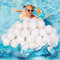 KARELLS Filterballs,Filterbälle Pool,Filter Balls,200g Pool Filterbälle Ersetzt 8kg Filtersand Quarzsand,Filterbälle für Sandfilteranlagen,Reinigende Filterbälle für Pools,Schwimmbad,Filterpumpe
