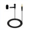 SPTSSWET Microfono Lavalier compatibile con trasmettitore wireless Sennheiser a condensatore omnidirezionale microfono cablato 3,5 mm TRS risvolto per lezioni live streaming YouTube 1,5 m nero