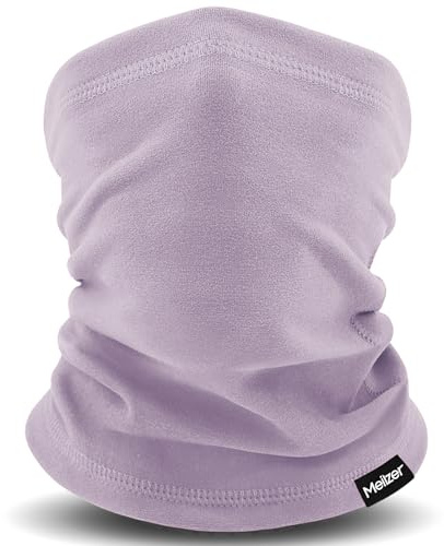 Meilzer Kids Neck Warmer Gaiter Winter Fleece Face Neck Cover Balaclava Cold Weather Windproof Face Mask for Boys Girls (purple)