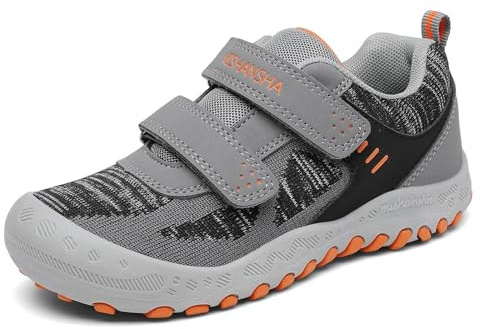 Mishansha Ragazza Scarpe da Ginnastica Traspirante Scarpa Trekking Confortevole All'aperto Sneaker, Grigio 38