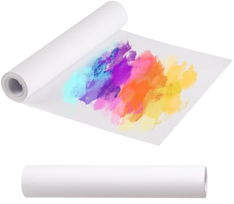 2 Rolls Drawing Paper Roll for Kids, 30 cm x 15 m White Arts Easel Paper Roll of Papers, Sketching Painting Papers for Bulletin Board Paints Wall Arts and Crafts, Gift Wrap(12 Inch x 49 Feet)