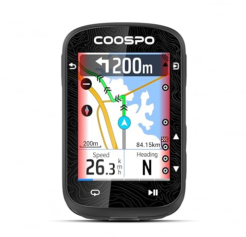 COOSPO Ordinateur de vélo GPS à écran Tactile coloré CS600, Véloradar GPS sans Fil étanche IPX7 avec Bluetooth/Ant+, Navigation par itinéraire, Compatible avec Radar de vélo & autonomie 36H
