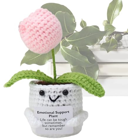 Liten stämningshöjande plysch, liten stämningshöjande plysch Dekorativ Söt | Handgjord stickad docka Soft Stress Relief Spänningsavlastning för , arbetsplats, vardagsrum, skrivbord,