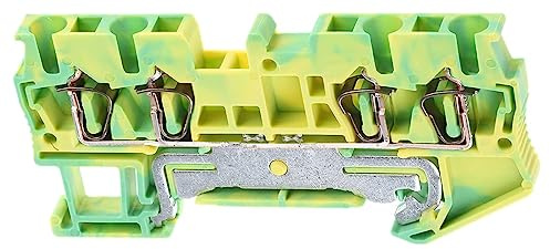 PHOENIX CONTACT ST 2.5-QUATTRO-PE ground conductor terminal, 2.5 mm² nominal cross section, 4 connections, green-yellow.