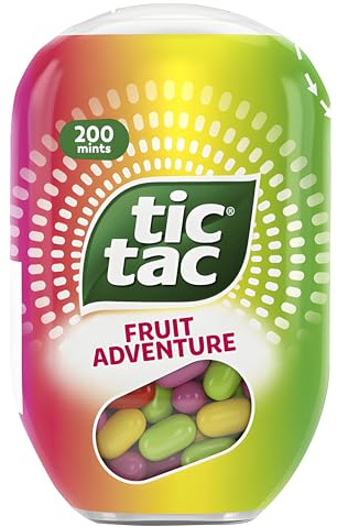 Tic Tac Fruit Adventure Bulk Sweets Pack, Party Bags, Sweets Gift Box, On the Go Refreshment, Sweet Tasting Mints, Bulk Box of 8 x 98g