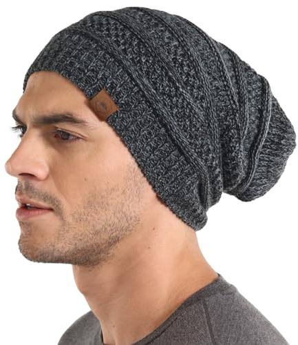Tough Headwear Beanie Damen Herren - Mütze Herbst Winter - Strickmützen für Damen - Haube Wollmütze aus Acrylgarn - Lange Damenmütze - Warme Strickmütze - Long Beanie