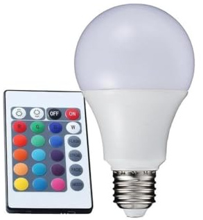 LAMPADINA LAMPADA FARETTO LED RGB CON TELECOMANDO LUCE MULTICOLOR E27 DA INTERNO