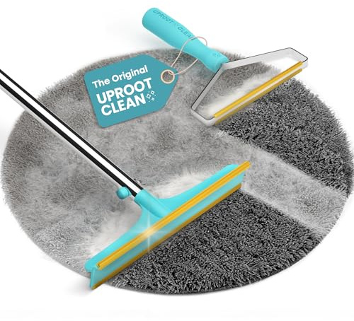 Uproot Cleaner Pro Pet Hair Remover Bundle - Including Xtra Carpet Rake for Pet Hair Removal Tool - Scrape Easy the Cat & Dog Fur from Your Carpet, Rugs, Cat Bed, Car Trunk & More