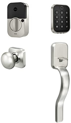 Yale Assure Lock 2 Key-Free Keypad with Bluetooth and Ridgefield Handle in Satin Nickel