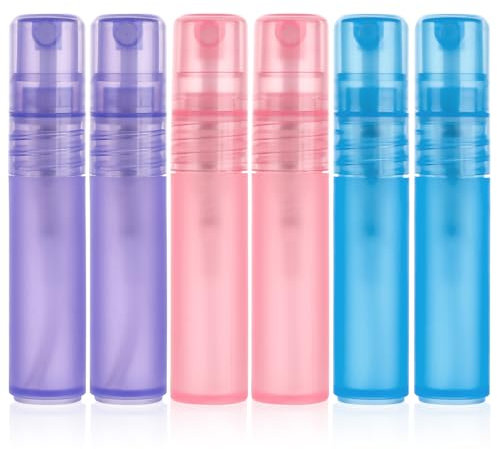 Mozeat Lens 6 unidades Mini Perfume Recargable 5 ml Pulverizador de Perfume de Plástico Portátil Botella de Viaje Vacío Frascos de Muestra de Perfume para Viajes Salir, 3 Colores, 553221_4_kg6fhevgs