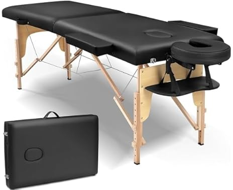 Eccellensedie Massageliege klappbar : 2-Zonen Holz Massageliegen Für