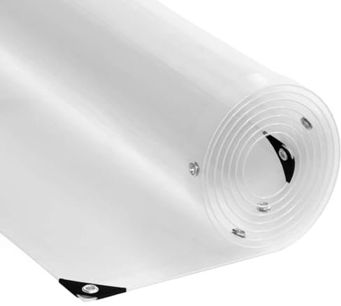 vidaXL Transparente Plane mit Ösen 5x10 m PVC, durchsichtige Plane, transparente Hochleistungsplane, durchsichtige Hochleistungsplane, klare Plane