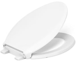 KOHLER K-35584 Cachet Recycled Plastic, Readylatch, Quiet-Close, Soft Close Elongated Toilet Seat