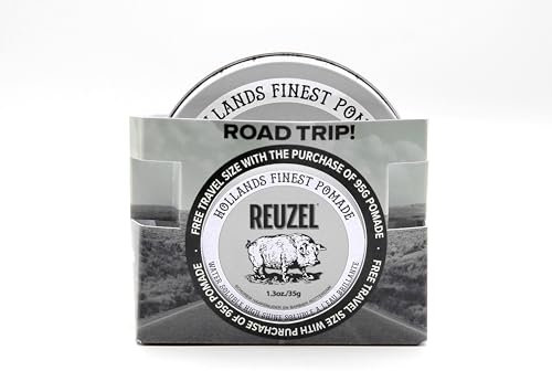 Reuzel 2025 Road Trip, Pommade à l'argile mate, sans brillance, tenue moyenne pour un style et un fini naturels, 95g + format voyage gratuit 35g