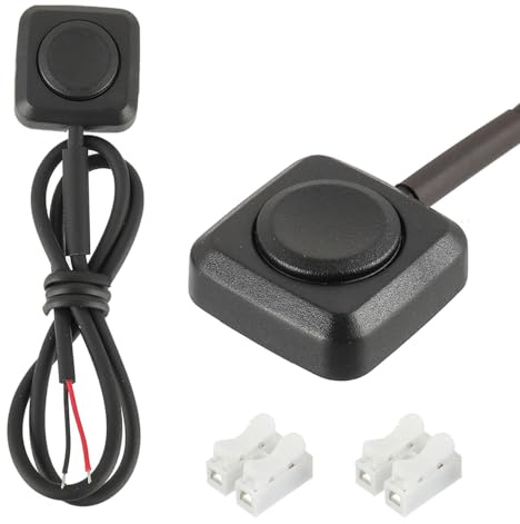JAMHER 2 Pezzi Interruttore a Pulsante Momentaneo, Pulsanti Clacson ON/Off 12V-24V mini interruttore a pulsante per montaggio superficiale per Clacson Controllo Industriale, Esperimenti Elettronici