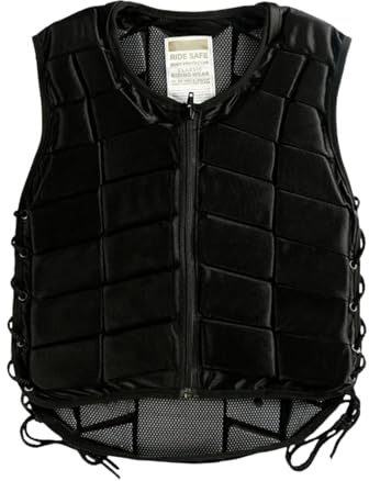 KQFCAZRE Gilet D'équitation Rembourré pour Garçons et Filles avec Fermeture éclair, L