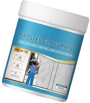 Shenrongtong Pintura para Esmerilado para Ventana | 500 G De Pintura Para Impermeable Y Película | Revestimiento Antivisibilidad Para Cocina Dormitorio Espejo Baño - Espejo Dormitorio